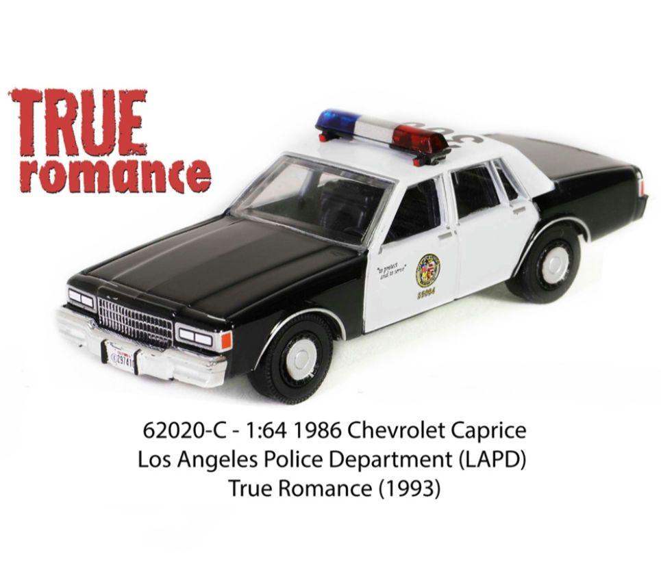 【2025秋冬新作】 グリーンライト1986 トゥルー - シボレー・カプリス(LAPD) ミニカー