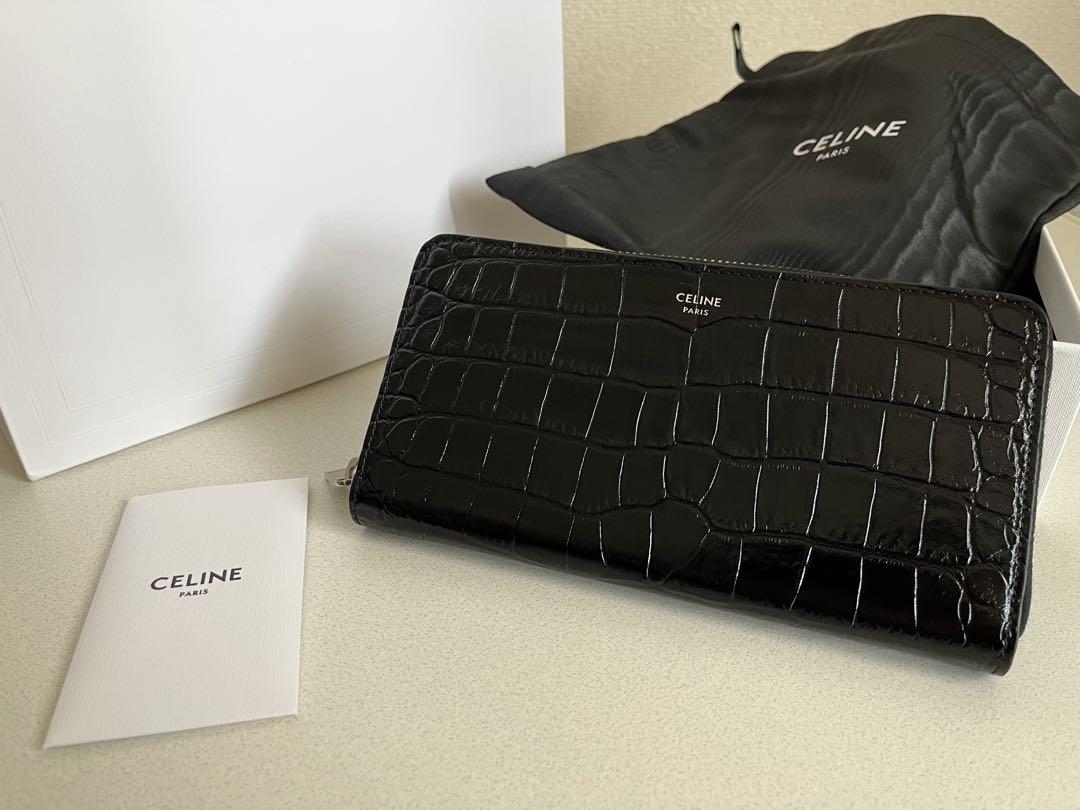 希少【CELINE】クロコスキン　長財布