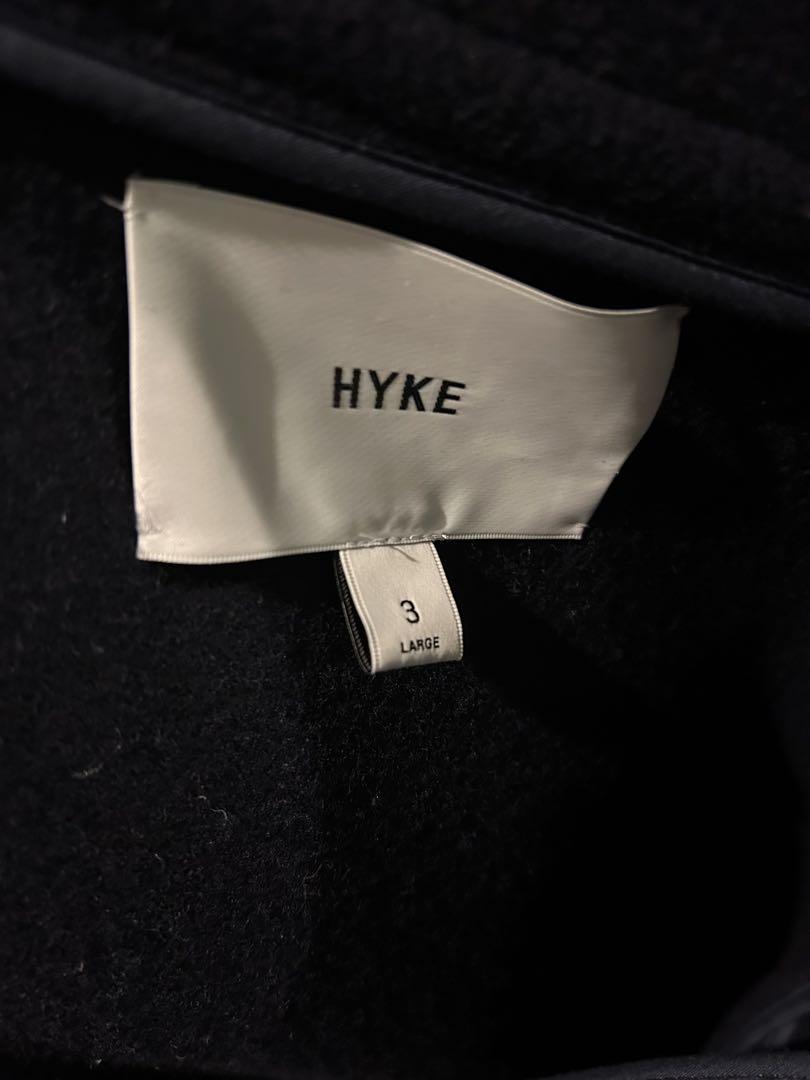 Hyke DOUBLE FACE DUFFLE JACKET ネイビー