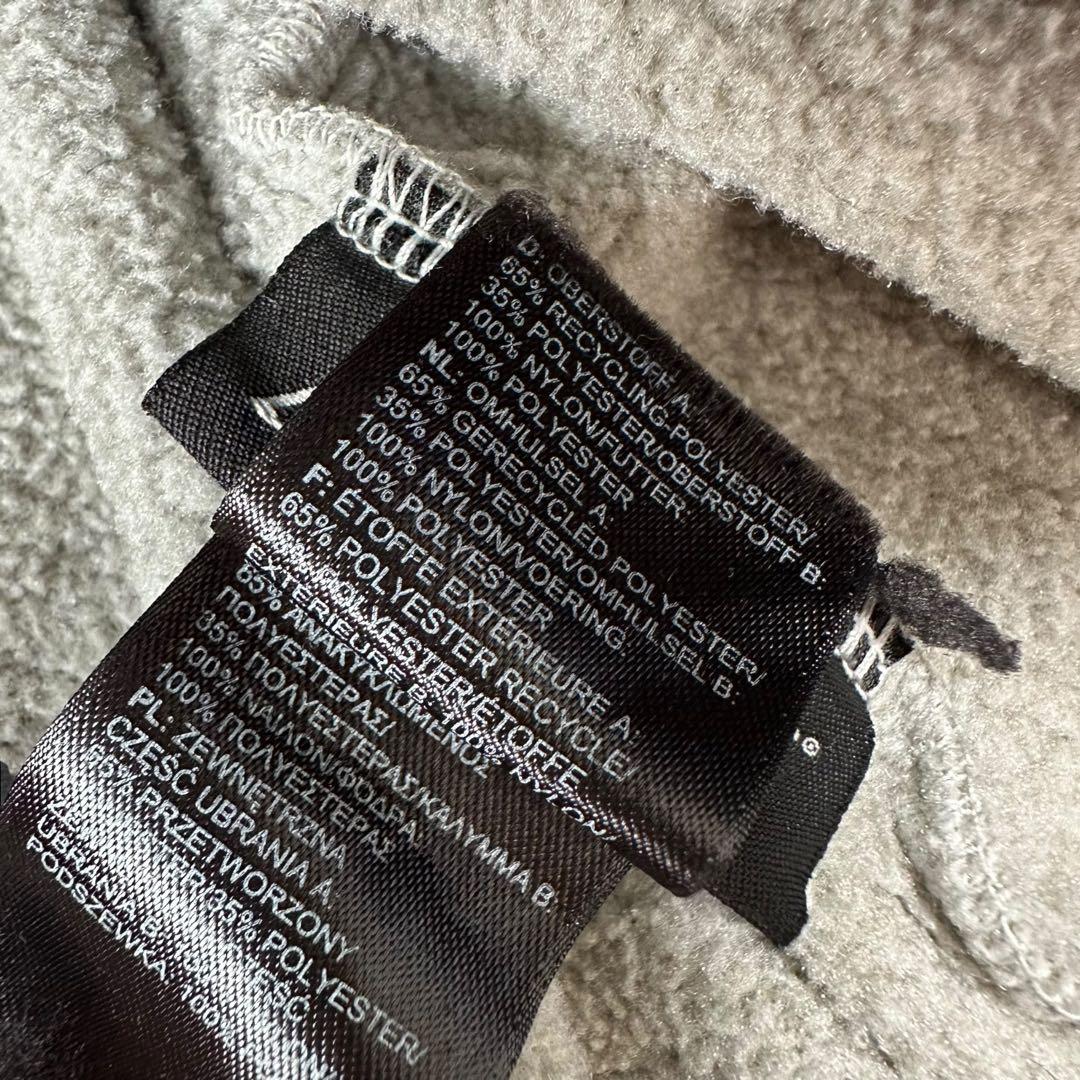 ノースフェイス フリースジャケット グレー XXL ナイロン切替 ドローコード