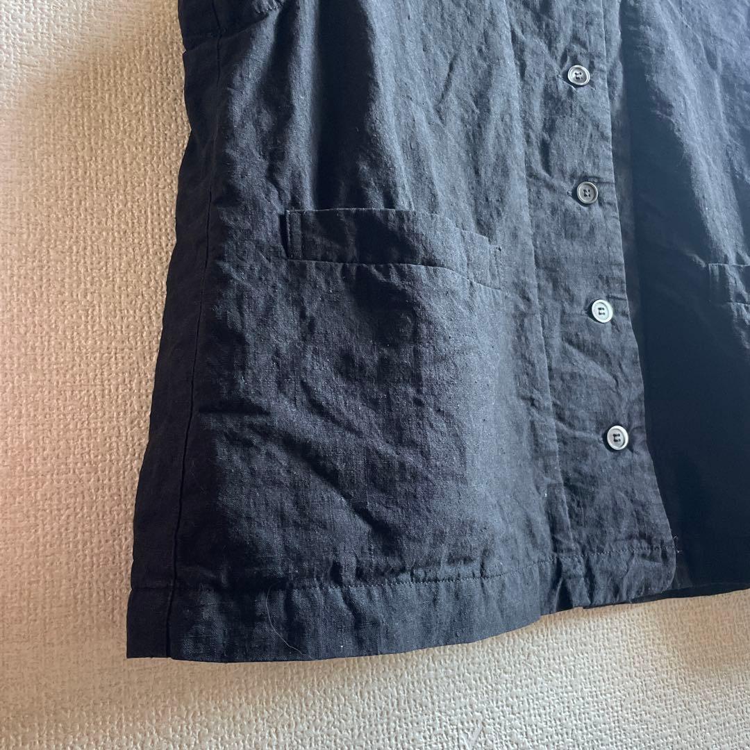 こぞら荘　KOZORASOU ベスト　ジレ　煌　黒　リネン　シルク　きらめき