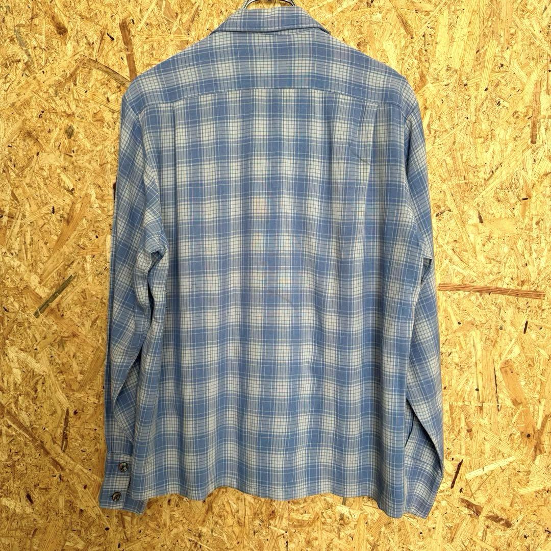 60s rayon ombre check loop shirts オンブレ