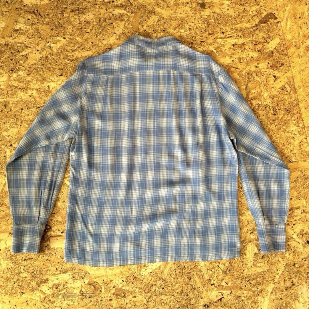 60s rayon ombre check loop shirts オンブレ