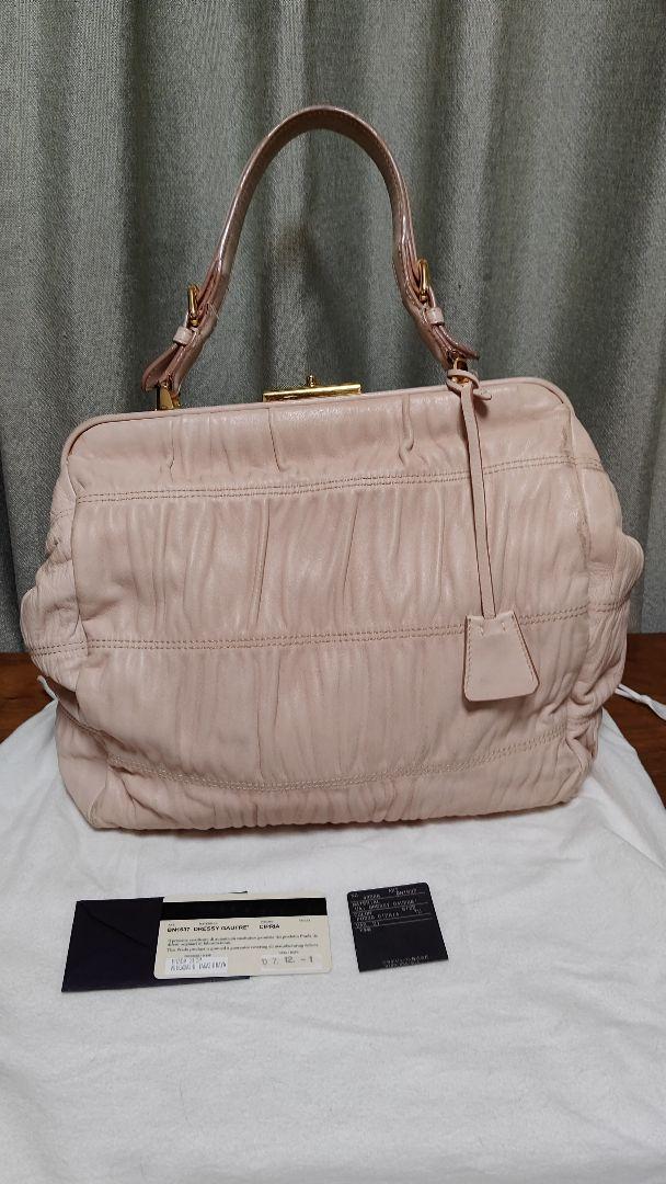 ✨美品✨PRADA DRESSY GAUFRE 羊革製 トートバッグ