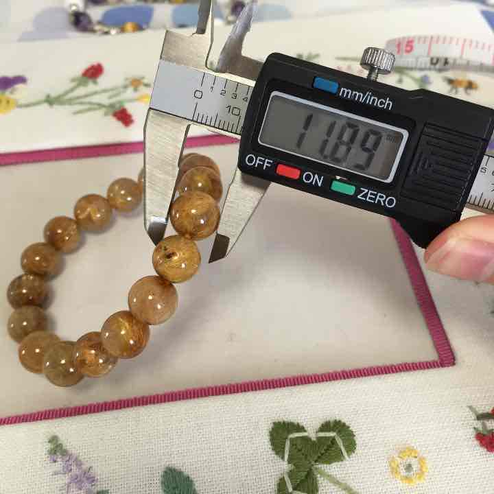 ルチルクォーツ11mmブレスレット