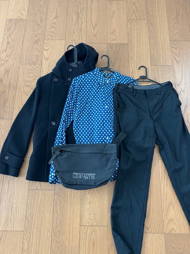 CABANE de ZUCCa(ネイビー ダブルブレストコート フード付きなど)