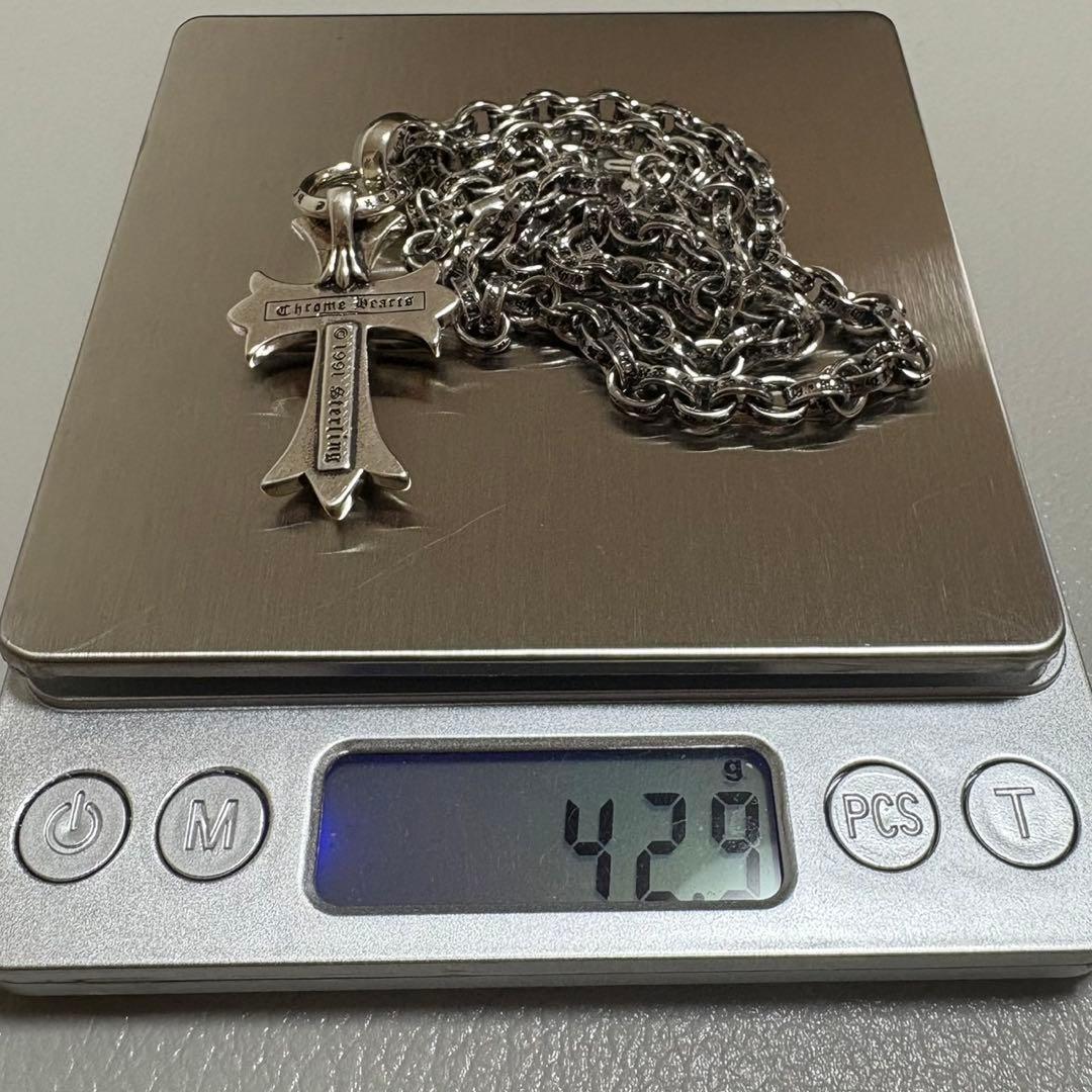クロムハーツ CHクロスペンダントスモール ベイル ペーパーチェーン50㎝ クロムハーツ CHクロスペンダントスモール ベイル ペーパーチェーン50㎝