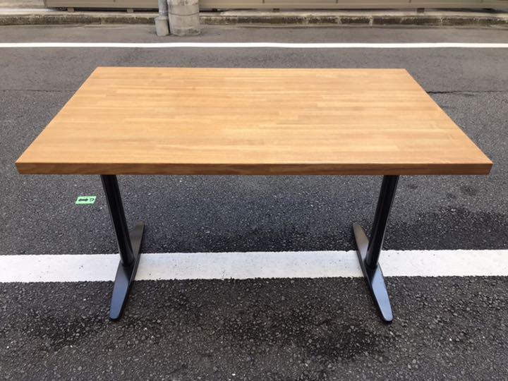 無垢集成材天板 カフェテーブル 1200×705×h 725㍉