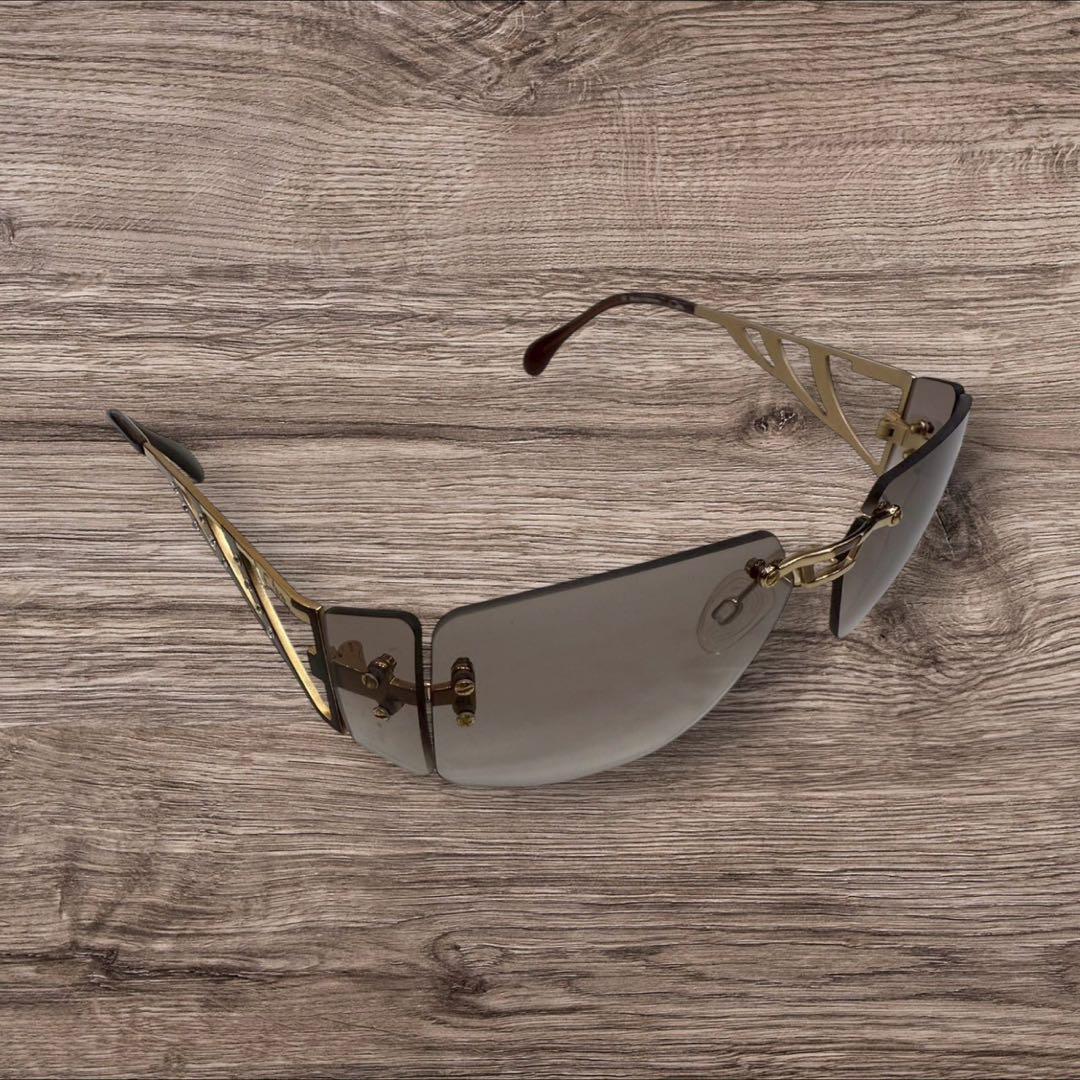 25W2 カザール CAZAL サングラス シールド リムレス ラインストーン 25W2 カザール CAZAL サングラス シールド リムレス ラインストーン