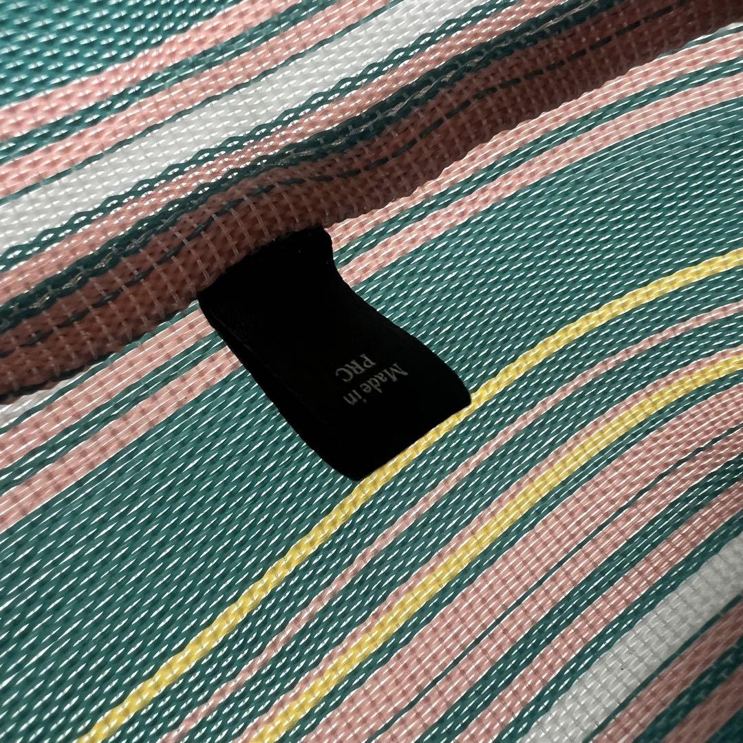 MARNI マルニ　フラワーカフェ　カゴバッグ　ハンドバッグ　ストライプ ロゴ