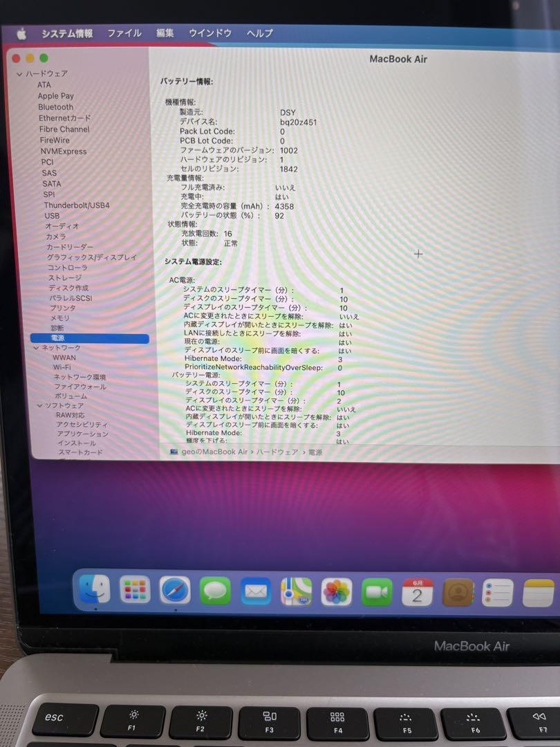MacBook本体 MacBook Air M12020