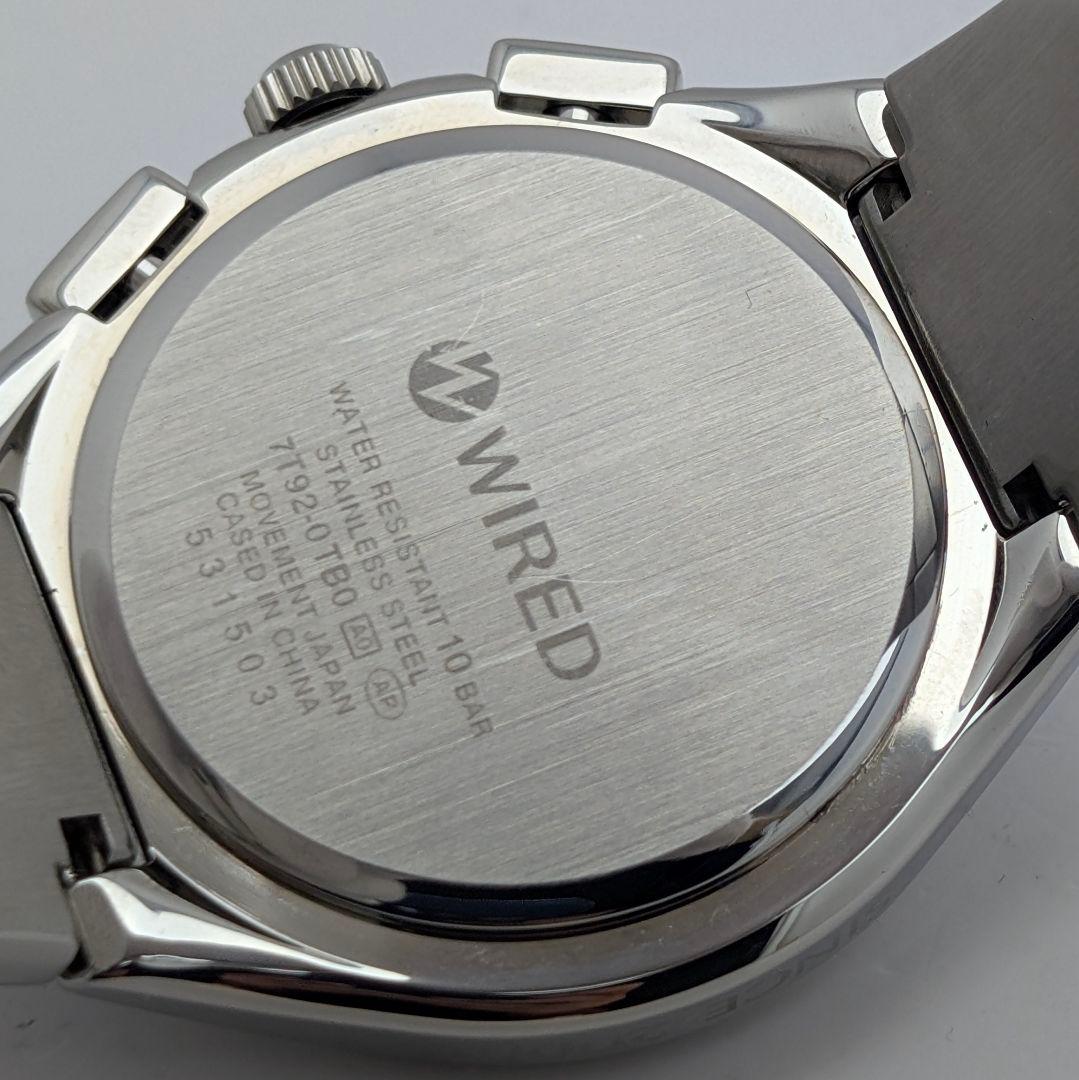WIRED ワイアード 誕生15周年記念モデル クロノグラフ 腕時計 電池交換済 WIRED ワイアード 誕生15周年記念モデル クロノグラフ 腕時計 電池交換済
