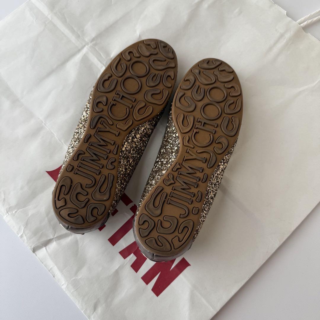 JIMMY CHOO＊グリッター＊バレエシューズ＊フラットシューズ＊パンプス