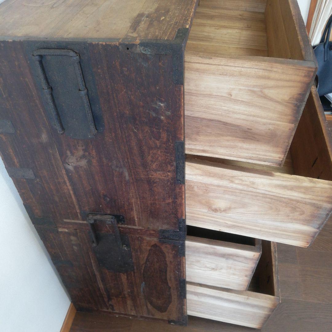 くんちゃんさま専用【下】 明治時代の二段式桐箪笥 和箪笥 桐