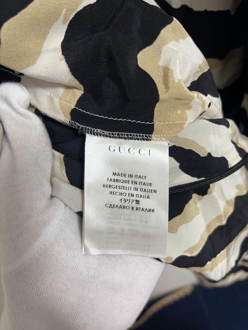 入荷nowオンラインストア GUCCI 36 半袖ミニワンピース ゼブラ柄 レディース グッチ ワンピース