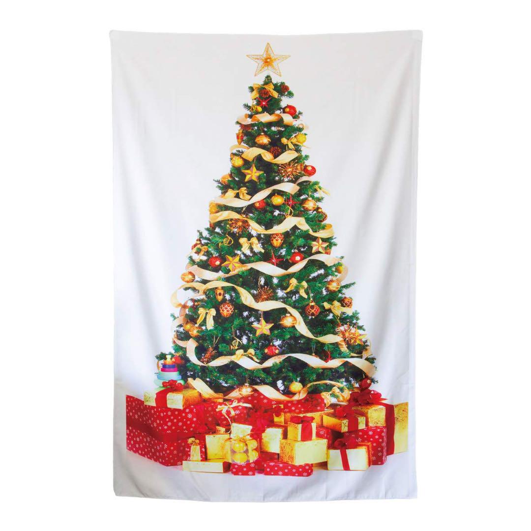 クリスマスツリー タペストリー クリスマス オーナメント 壁掛け 93cm