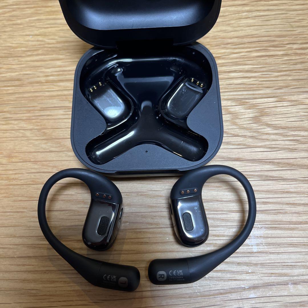 SHOKZ OPENFIT ワイヤレスイヤホン ブラック 充電ケース付き Shokz openfit オープンフィット 急速充電 ショックス メーカー