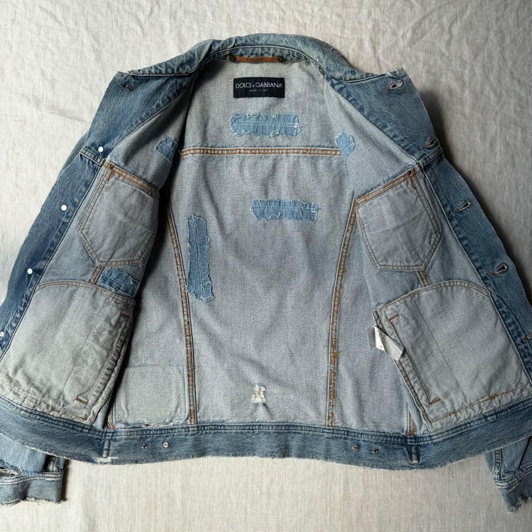 DOLCE GABBANA ドルチェ ガッバーナ ダメージ デニムジャケットM D G Dolce＆Gabbana KANDAIZUMI_COM