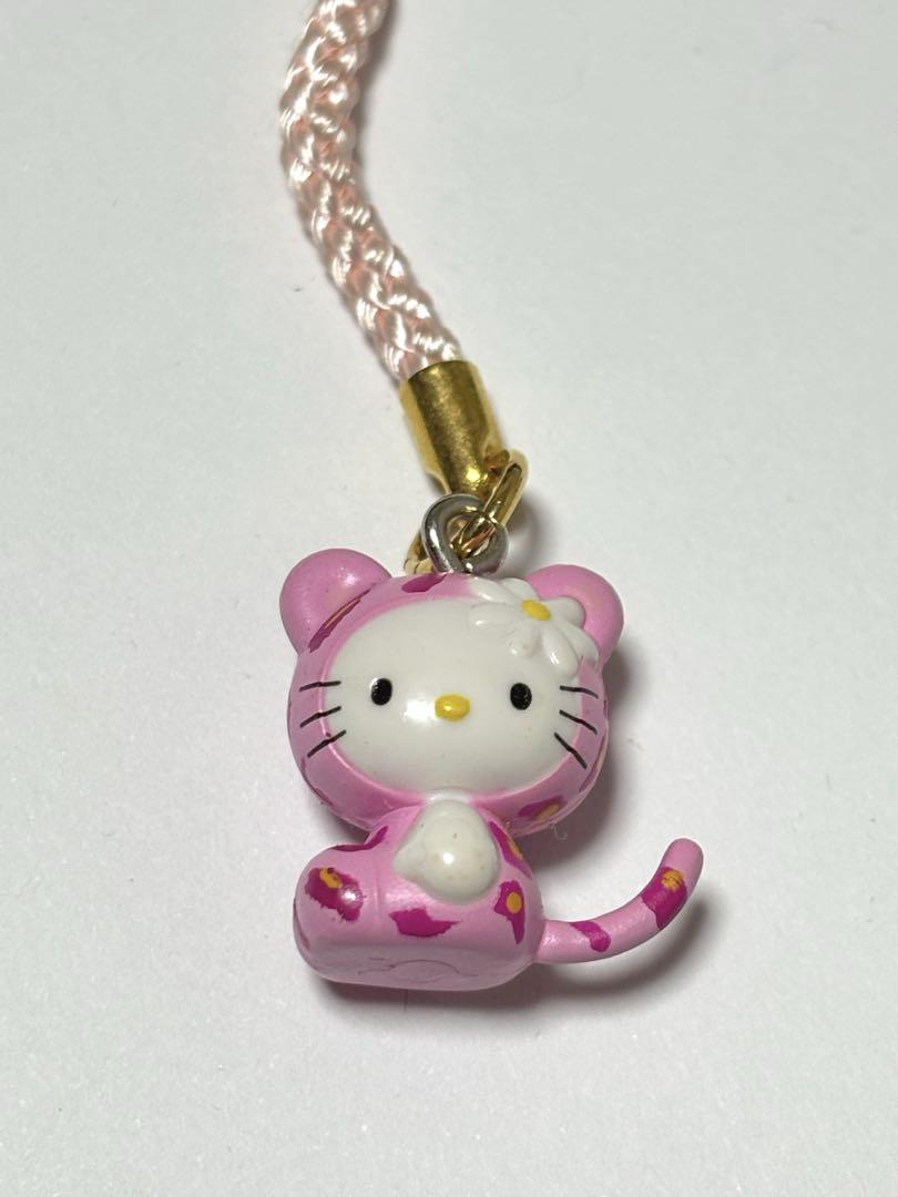 【希少レア】ご当地キティ　大阪限定　根付け　ピンクヒョウ　ヒョウ柄 レア】ハローキティ ピンク ヒョウ柄 ストラップ 大阪限定