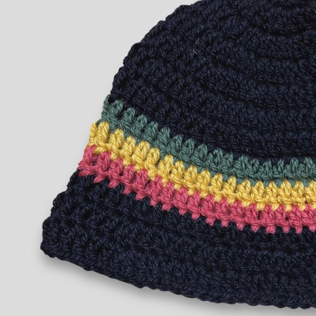 276　クロシェハット　クラッシャーハット　バケットハット　手編み　男女兼用 276バケットハット クラッシャーハット クロシェハット