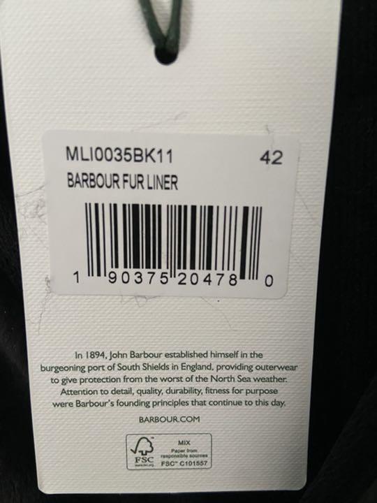 にこだわり Barbour ライナーベスト 未使用 UWXzZ-m60323190529 ファー ブランド