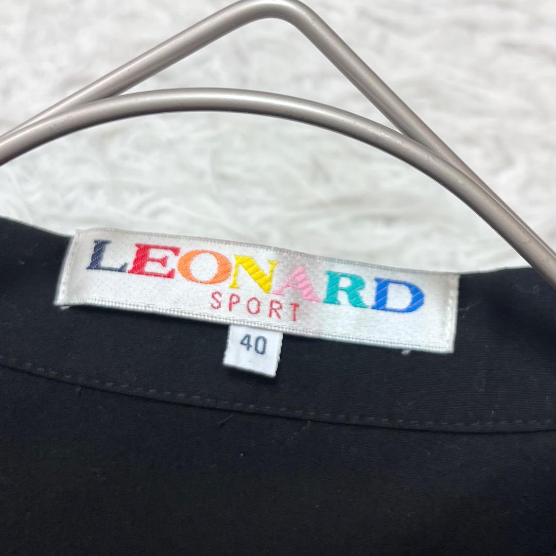 LEONARD SPORT 花柄袖 ストレッチテーラードジャケット 40