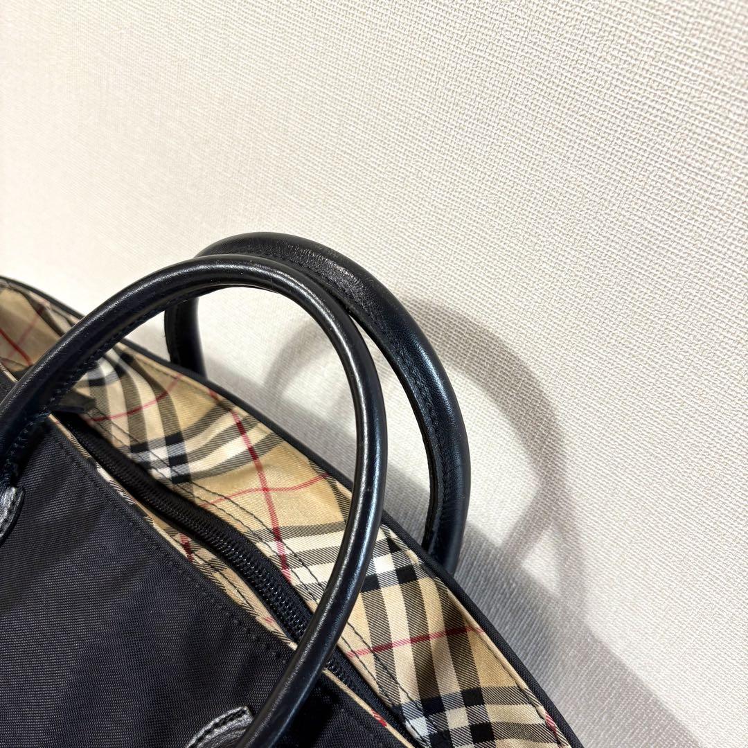 BURBERRY バーバリー ノバチェック ナイロン ミニ ハンドバッグ
