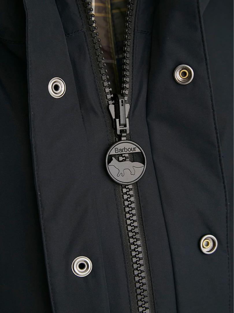 Barbour × Maison Kitsune ミリタリー フード ブルゾン