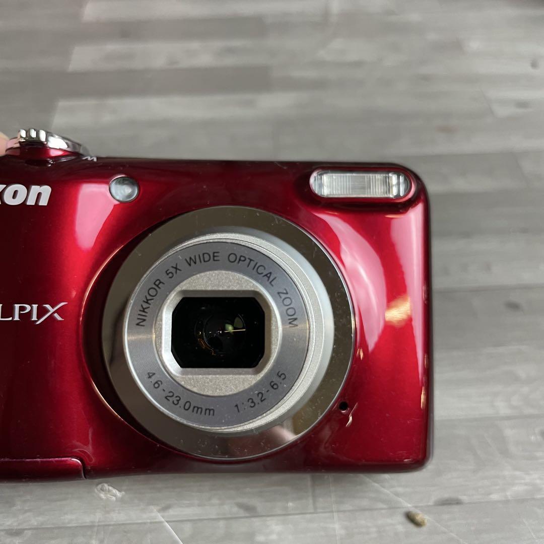 ニコン Nikon COOLPIX A10 レッド 乾電池式 デジタルカメラ 赤