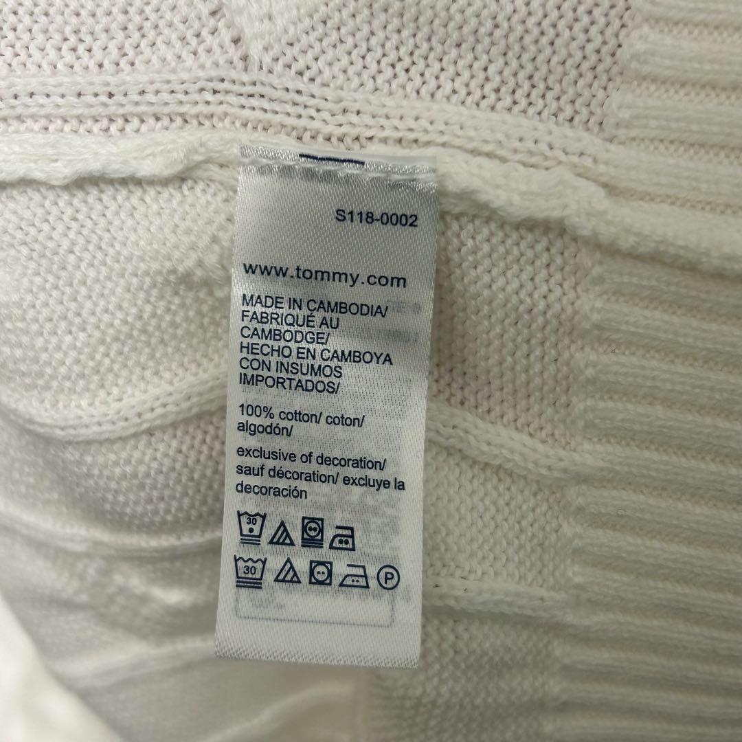 【新品】TOMMY HILFIGER ケーブルニット　クルーネック　XL　白