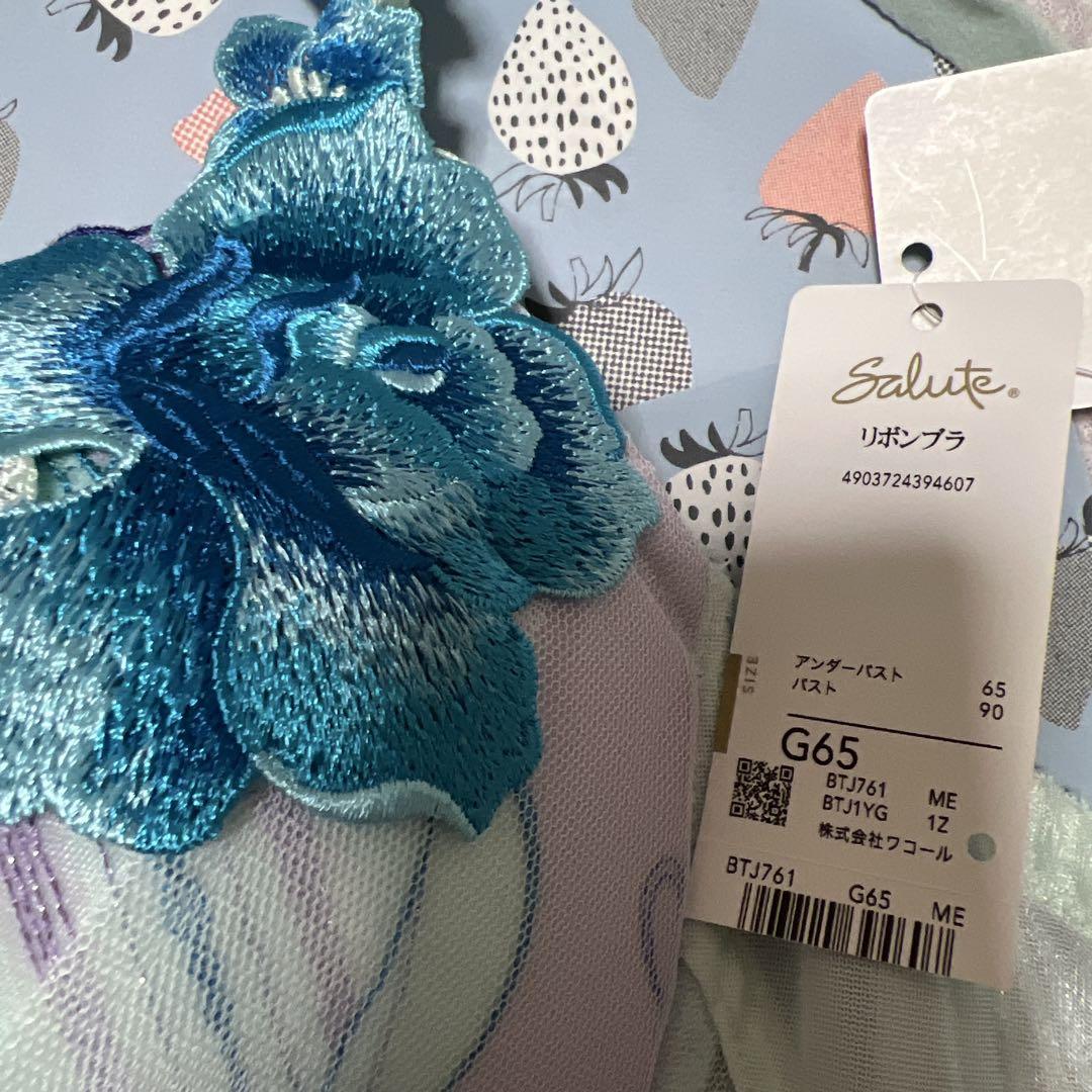 Salute ブラジャーショーツセット 65B ミントグリーン 下着