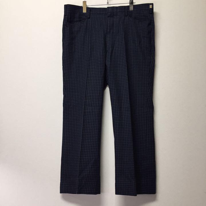 在庫あ国産 英国老舗 ビンテージ テーパードパンツ D1l9Y-m60343205403 DAKS チェック柄ユニオンスラックス 格安新品