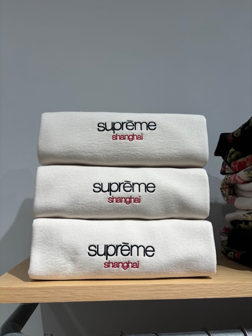 トップス Supreme Classic Logo Shop Hooded Sweat