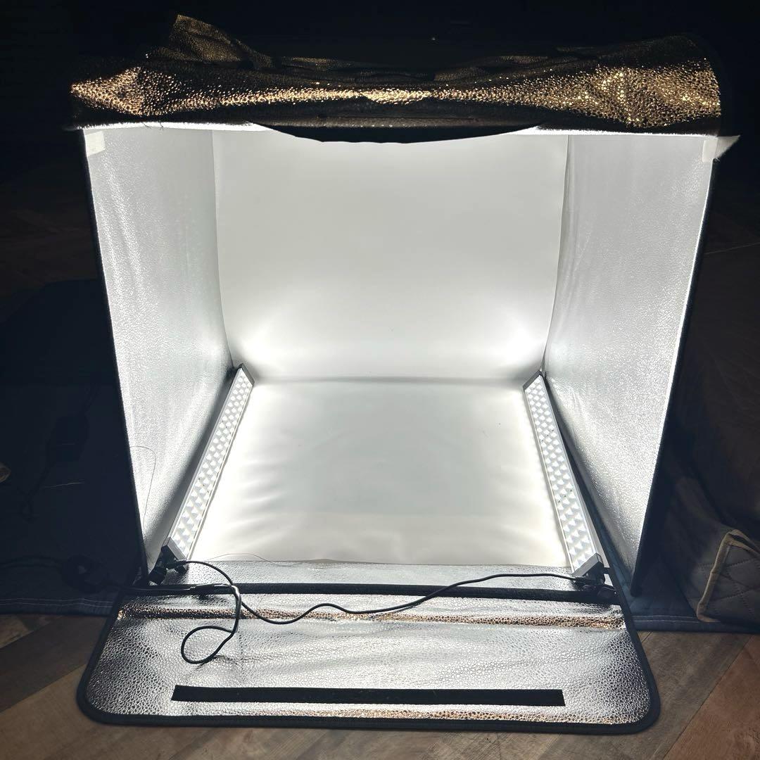 写真撮影用ボックス LEDセット 撮影ボックス 小型 W22×D24×H24cm 撮影セット 撮影 照明 撮影