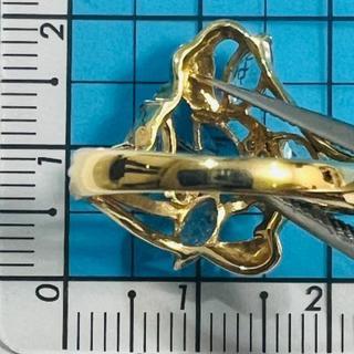 海のきらめきのような宝石　アクアマリンとダイヤモンドのK18リング