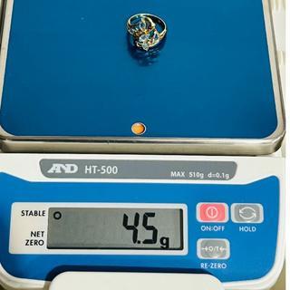 海のきらめきのような宝石　アクアマリンとダイヤモンドのK18リング