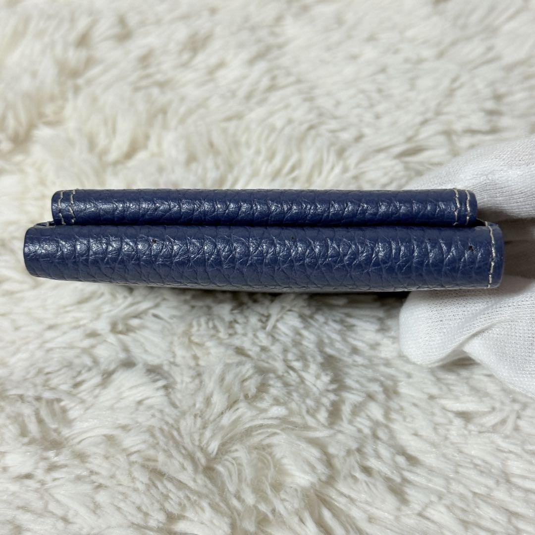 未使用✨WAKO 銀座和光 レザー 三つ折り財布 ミニ財布 ネイビー