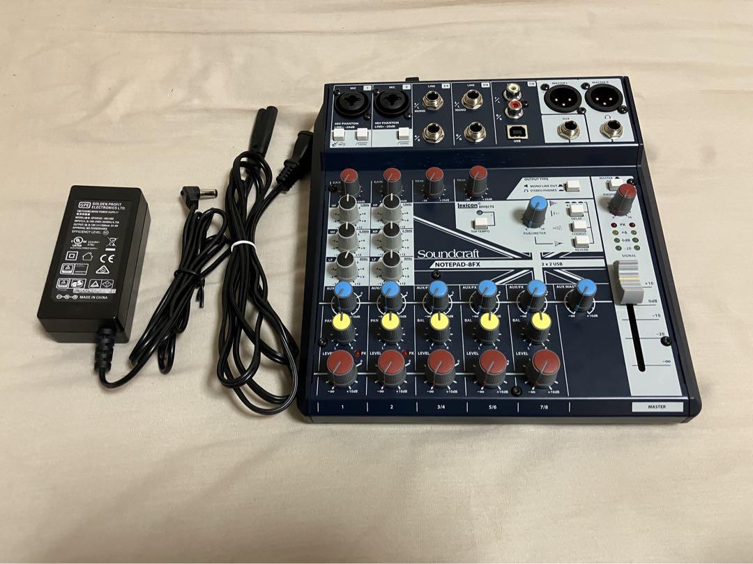 【動作確認済】Soundcraft NOTEPAD-8FX アナログミキサー