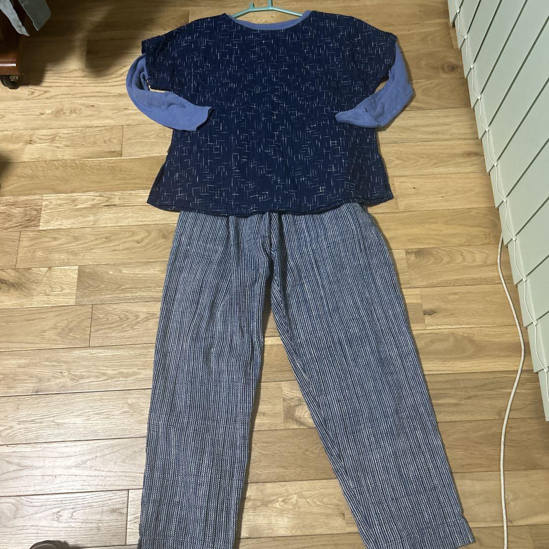 SOSOさん　　　うさとの服　　藍染　　コットン&ヘンプ