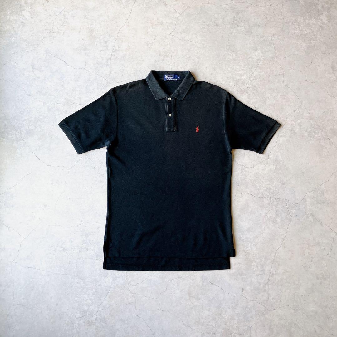 00s Y2K POLO ラルフローレン ポロシャツ 日本製 ブラック