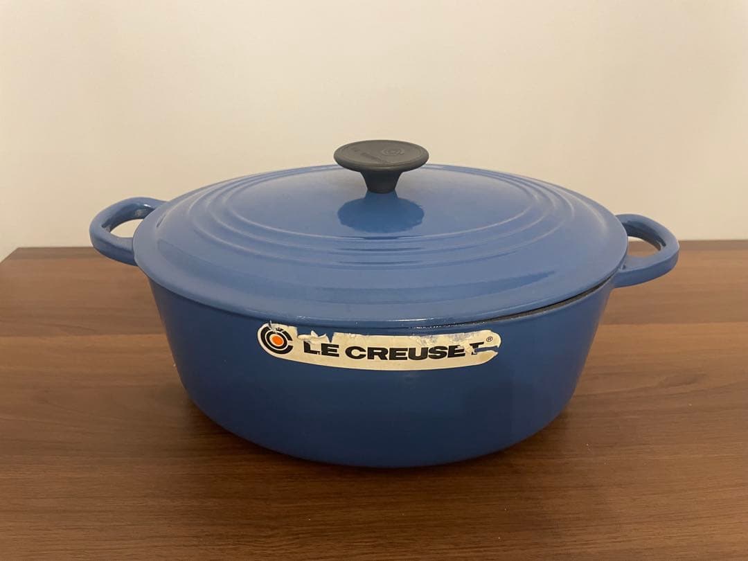 ル クルーゼオーバル鍋 27センチブルー 箱なしLE CREUSET