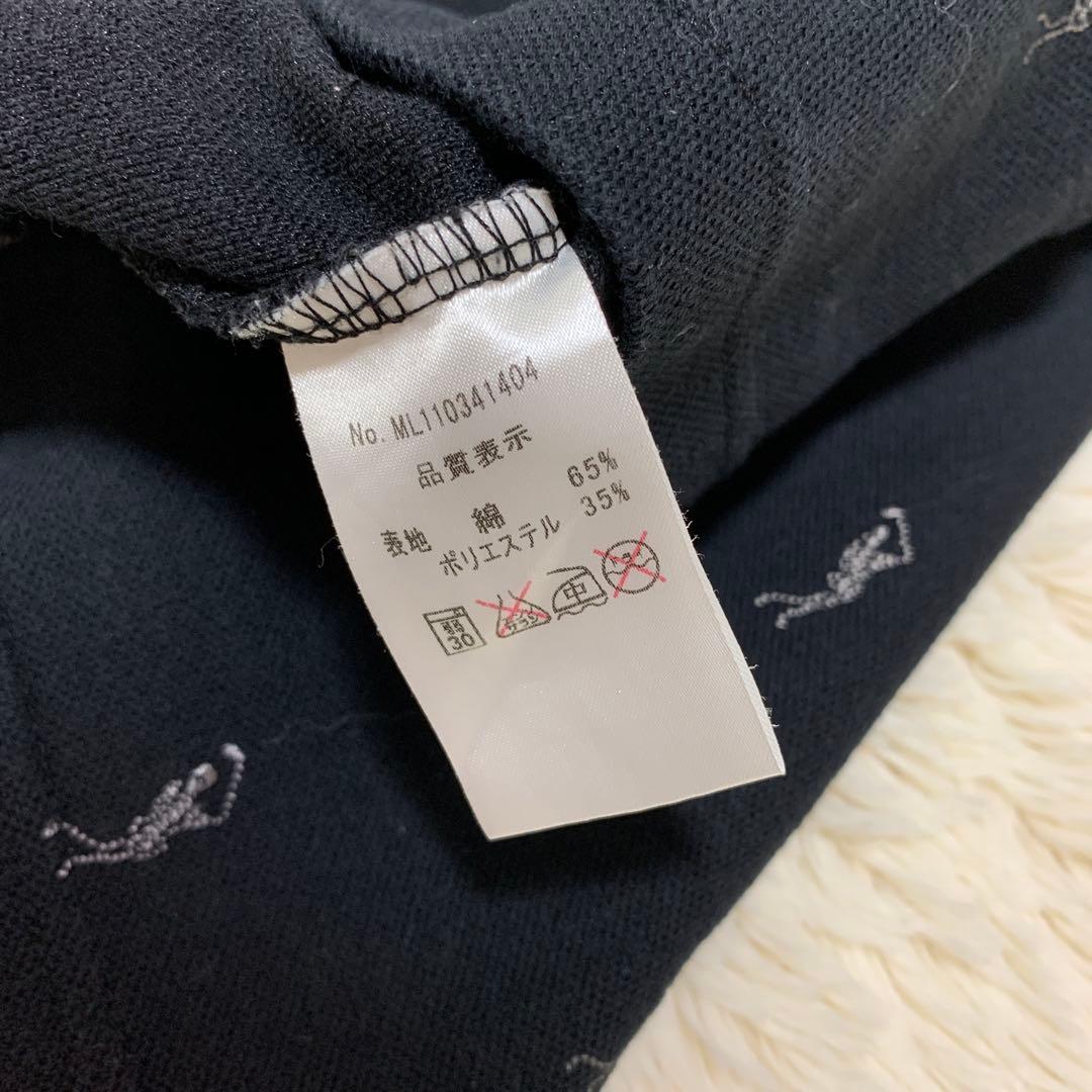 MARK&LONA マークアンドロナ 半袖ポロシャツ スカル 総柄 ブラック MARK&LONA マークアンドロナ 半袖ポロシャツ スカル 総柄 ブラック