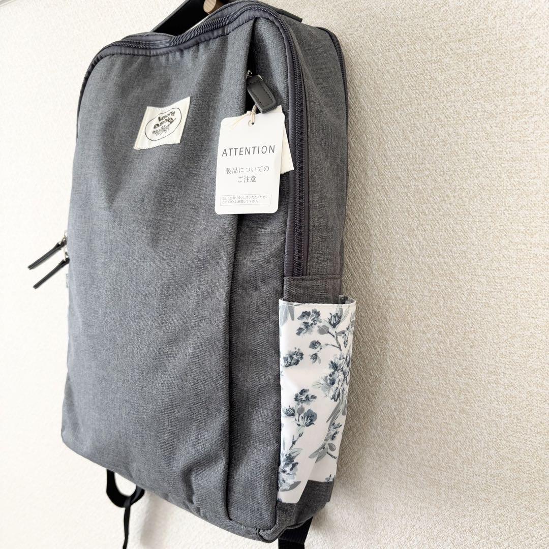 未使用品　ローラアシュレイ　サイドポケット花柄バックパック