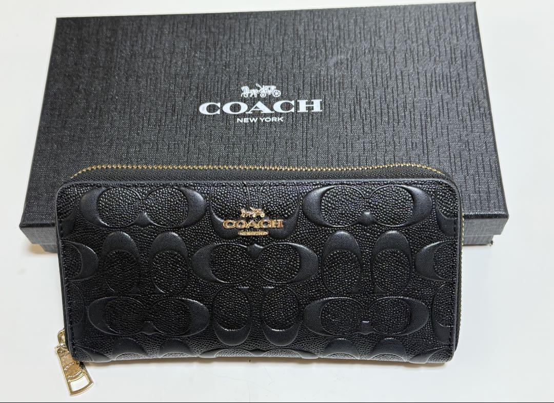 パーティを彩るご馳走や みやび様専用 COACH ブラック レザー 長財布F53834 2個。 小物