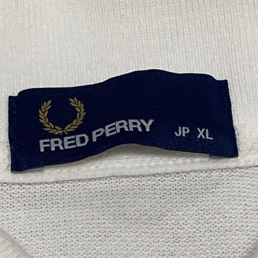 FRED PERRY フレッドペリー【XL】トリコロール 白 紺 赤 ポロシャツ