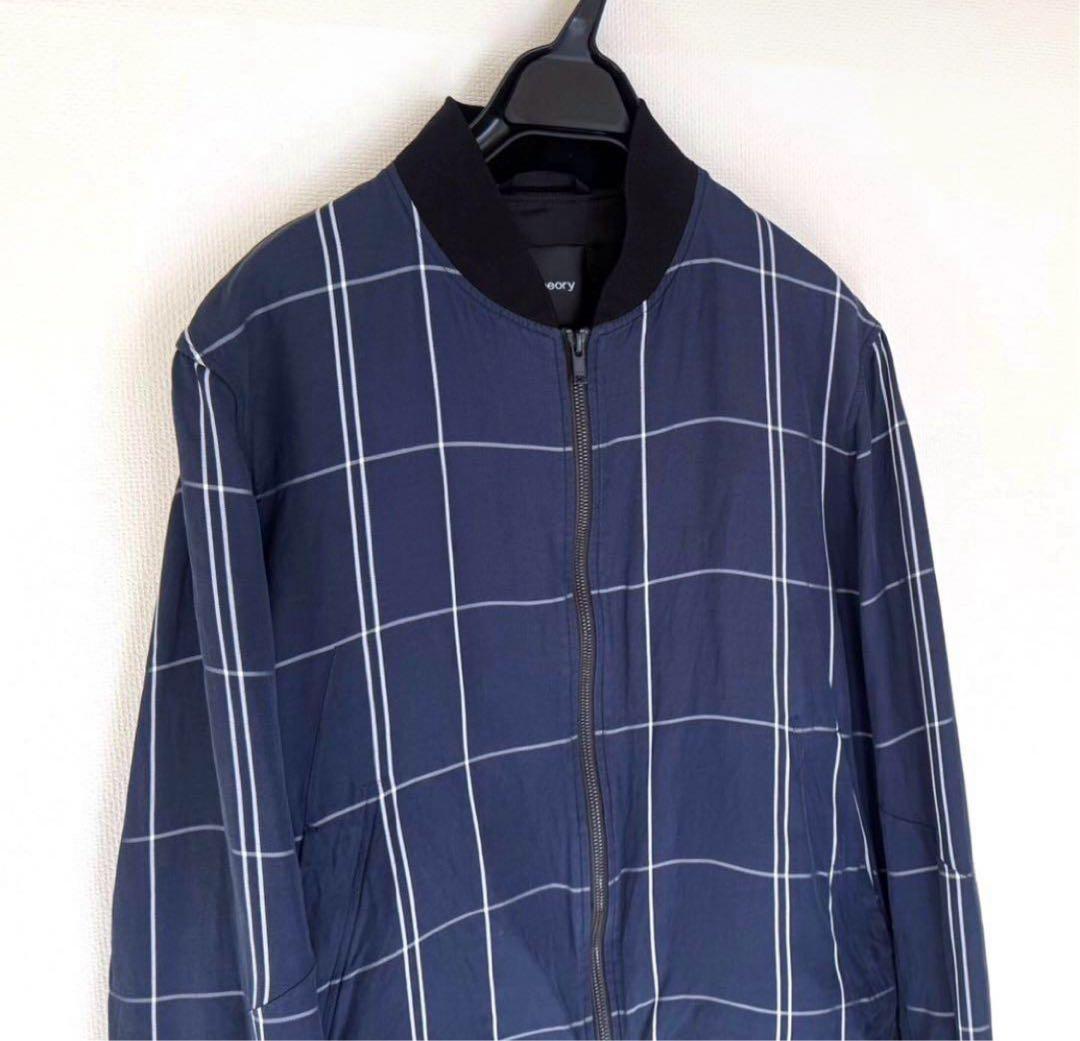 美品　Theory 現行タグ　ブルゾンジャケット　MA-1 ネイビー定価約5万円