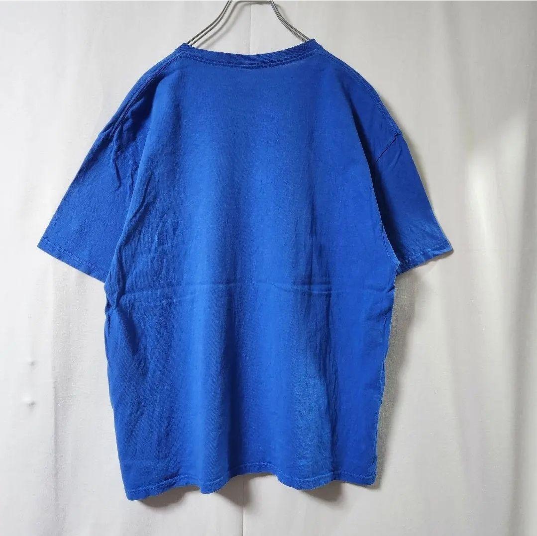 Super man スーパーマン ロゴプリント Tシャツ ブルー系 XL