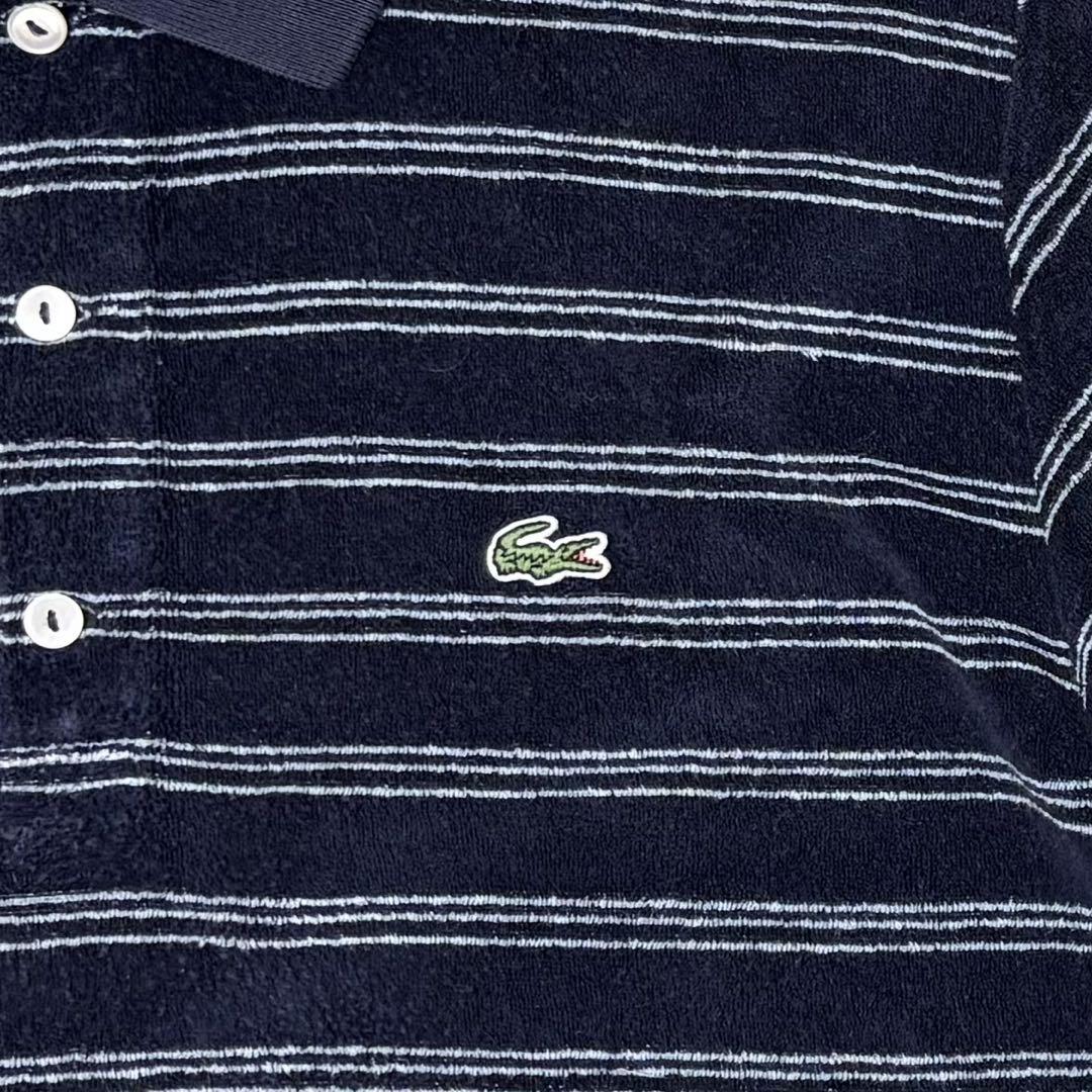 ラコステ LACOSTE ポロシャツ タオル生地 パイル生地 ボーダー