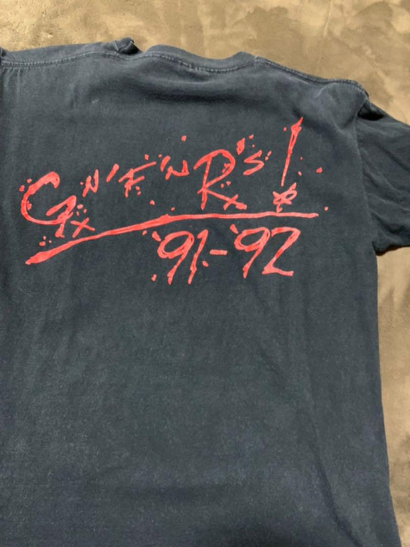 41%割引ブラック系,L日本製 超レアL!ガンズアンドローゼズ91〜92ツアーTシャツ黒BROCKUM製 Tシャツ/カットソー(半袖/袖なし) メンズブラック系L-TIAMER.COM