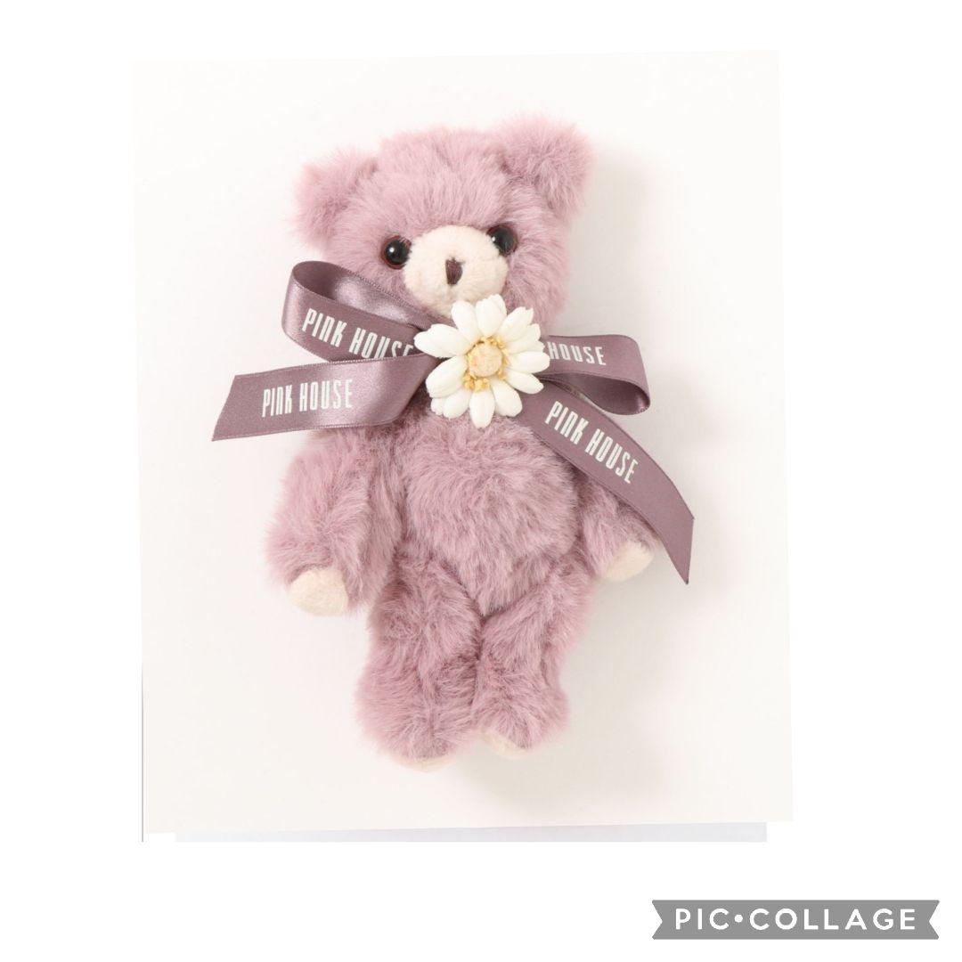新品未開封　ひなぎくテディぬいぐるみコサージュ　ラベンダー